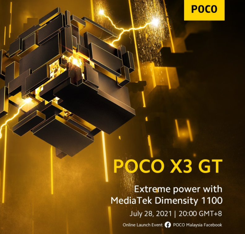 小米 Poco X3 GT 手机渲染图曝光