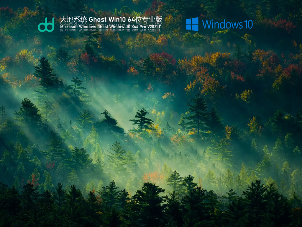 大地系统Windows10 X64 专业版v2021.11系统下载