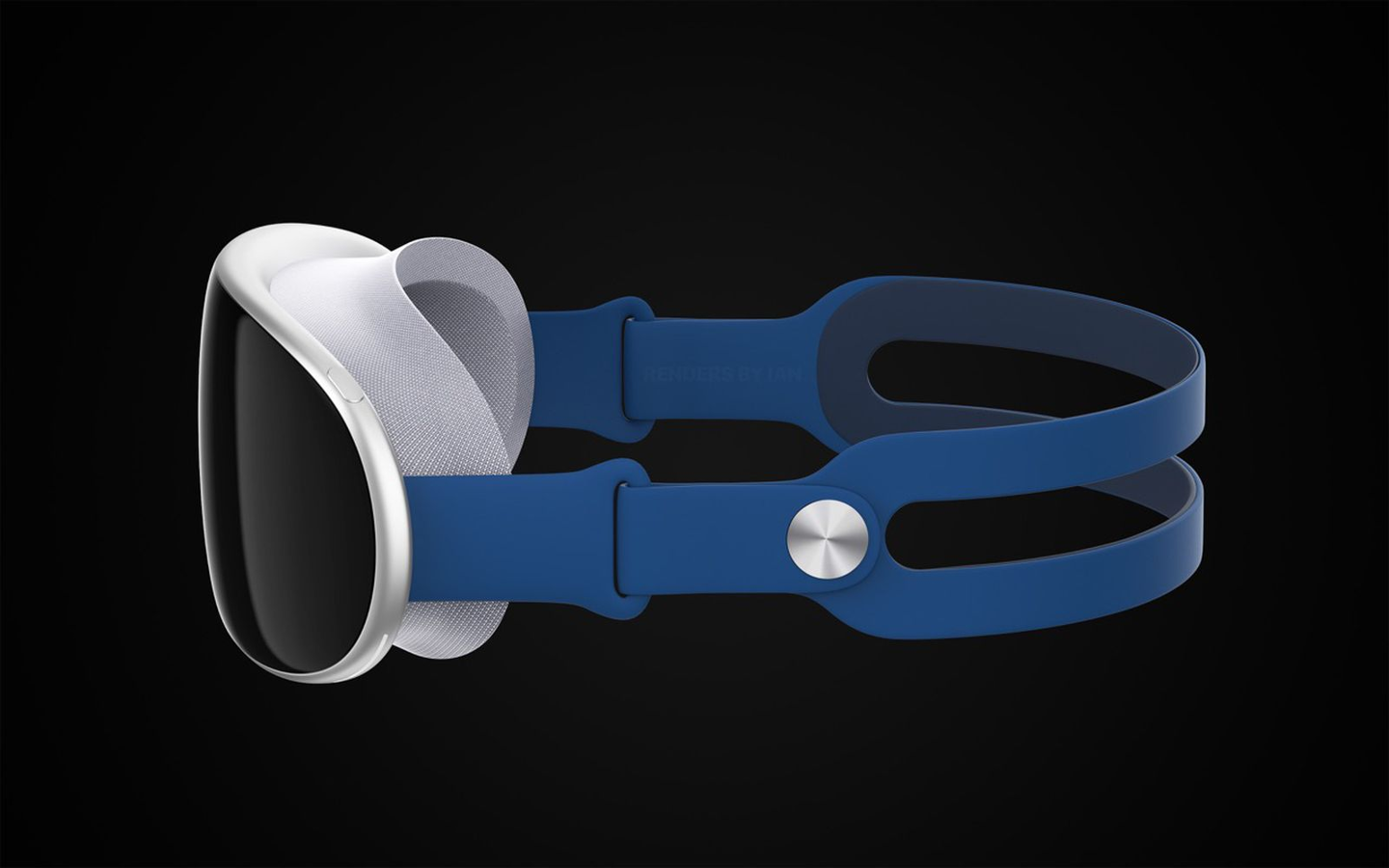 苹果AR/VR头戴设备渲染图曝光：正面全黑设计，头带可调节