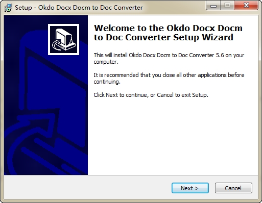 Okdo Docx Docm to Doc Converter