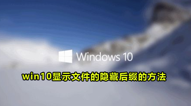 win10显示文件的隐藏后缀的方法