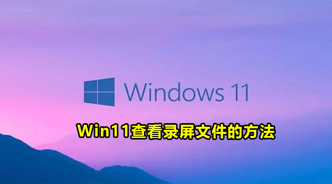 Win11查看录屏文件的方法