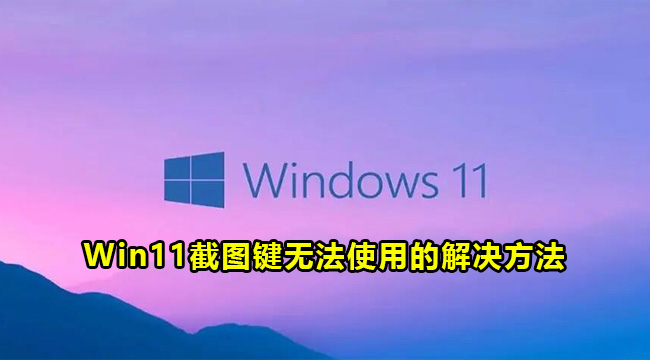 Win11截图键无法使用的解决方法