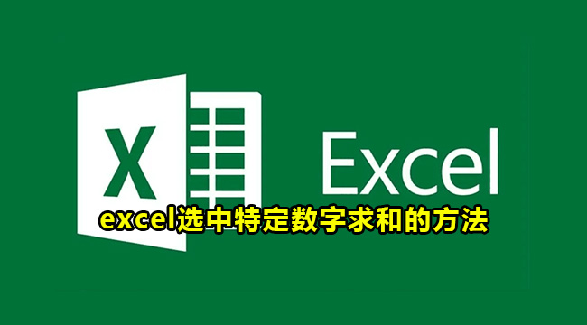 excel选中特定数字求和的方法