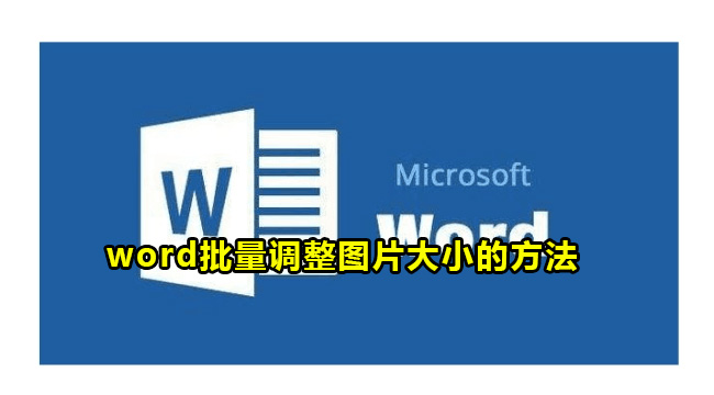 word批量调整图片大小的方法