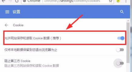 谷歌浏览器cookie设置开启方法