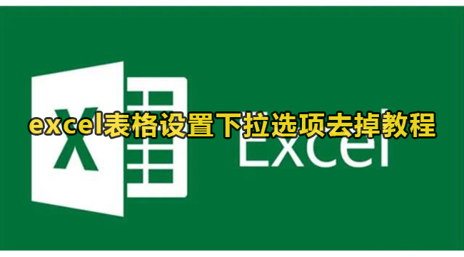 excel表格设置下拉选项去掉教程