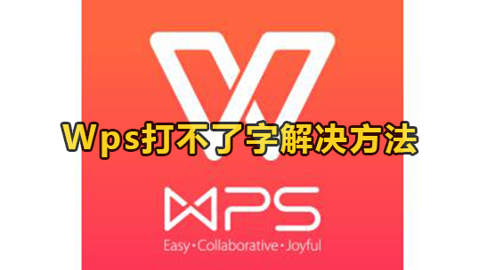 Wps打不了字解决方法