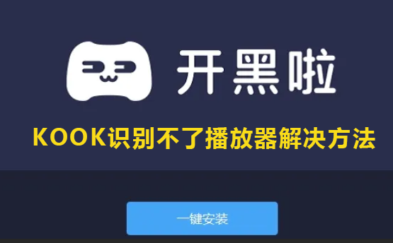 KOOK识别不了播放器解决方法