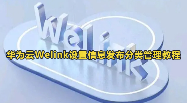 华为云Welink设置信息发布分类管理教程