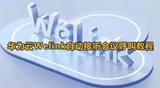 华为云Welink自动接听会议呼叫教程