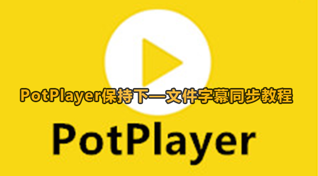 PotPlayer保持下—文件字幕同步教程