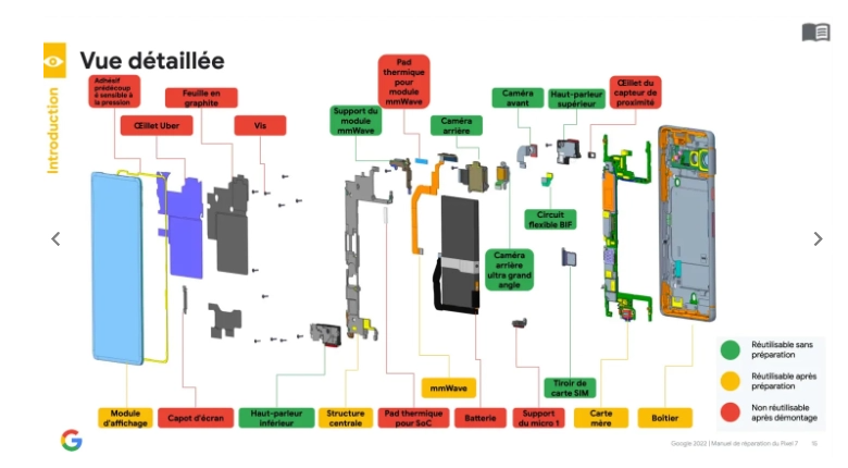 谷歌提供 Pixel 7/7 Pro 维修手册，但仅限法国用户查看