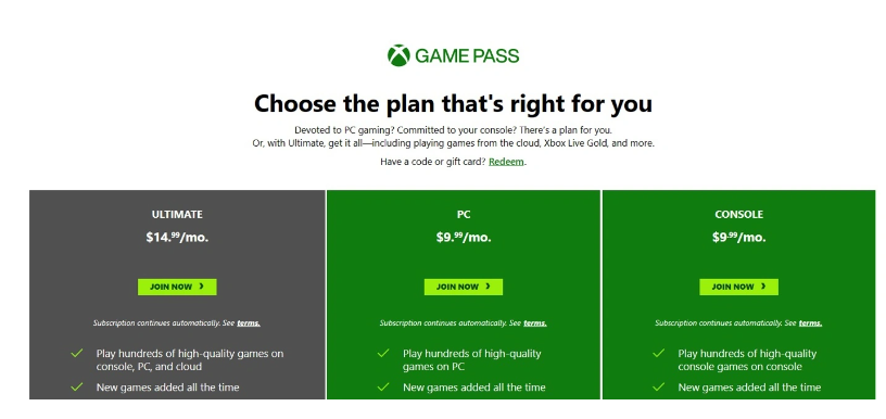 微软取消 1 美元的 Xbox Game Pass 新用户优惠