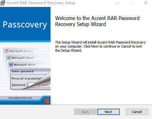 Accent RAR Password Recovery