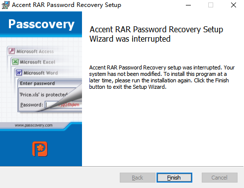 Accent RAR Password Recovery