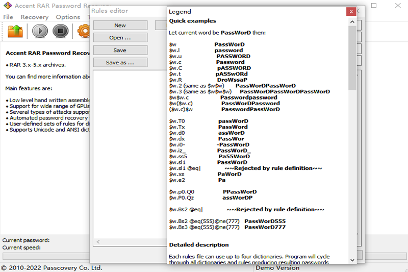 Accent RAR Password Recovery