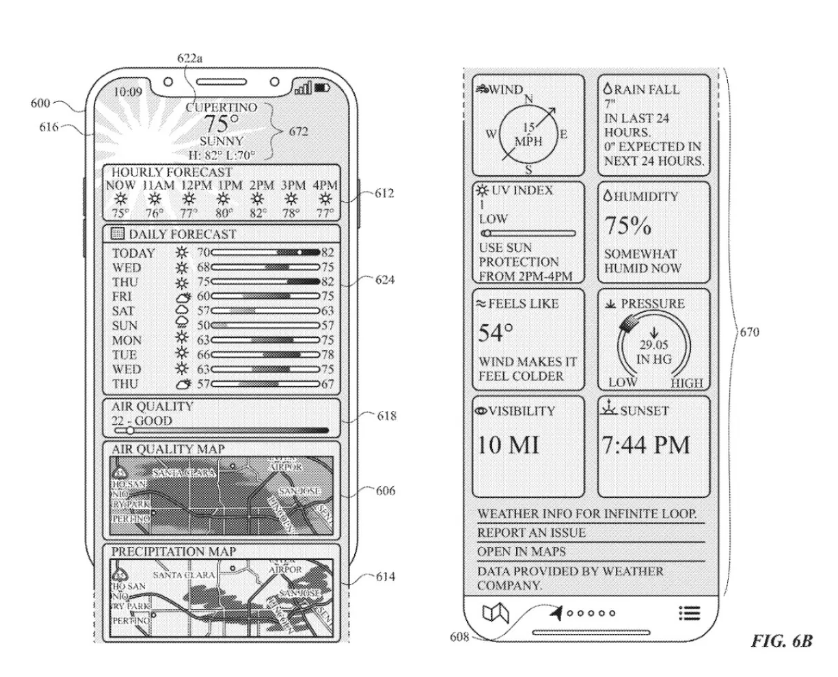 苹果天气应用专利获批：提供更直观、高效的用户界面