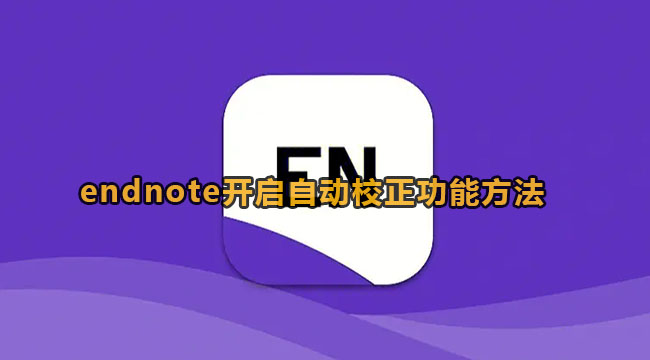 endnote开启自动校正功能方法