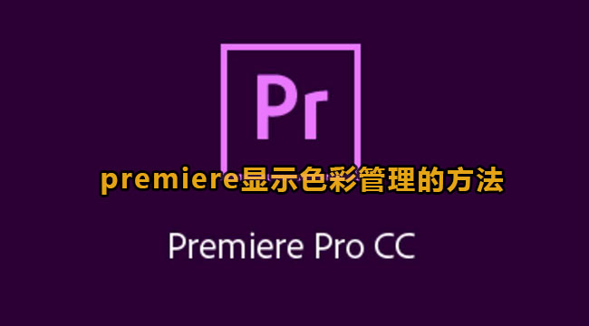 premiere显示色彩管理的方法