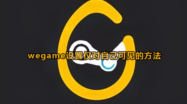 wegame设置仅对自己可见的方法