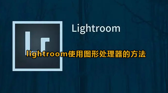 lightroom使用图形处理器的方法