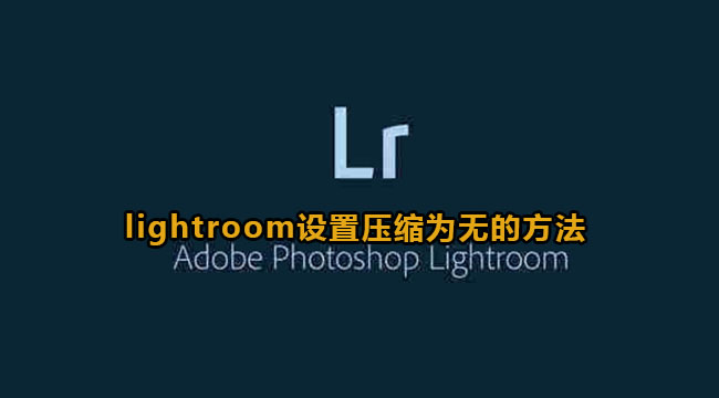 lightroom设置压缩为无的方法