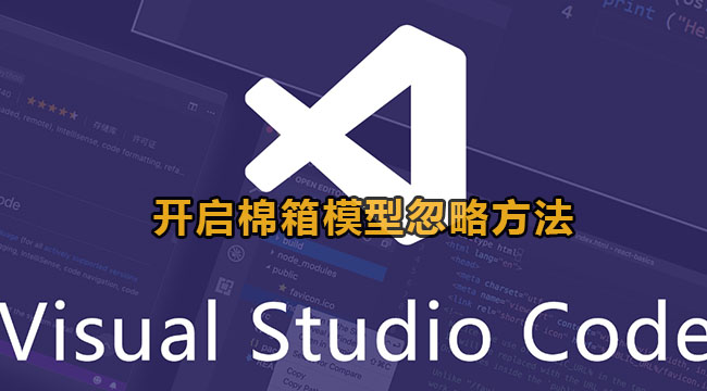 vscode开启棉箱模型忽略方法