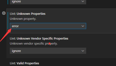 vscode设置未知属性为错误的教程