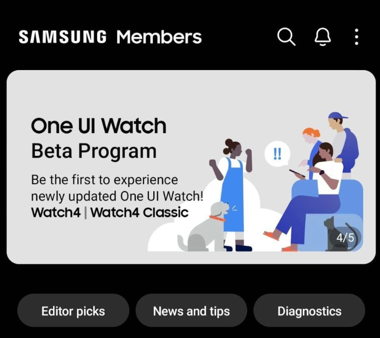 三星 One UI 5 Watch Beta 海外版开始面向 Galaxy Watch 4/5 系列手表推送