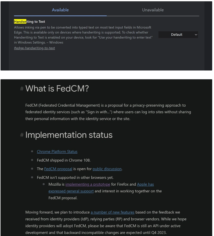 微软 Canary 版 Edge 浏览器新特性：可启用手写功能