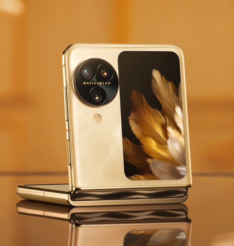 OPPO Find N3 Flip 折叠屏手机真机图曝光，展示“任意窗”副屏