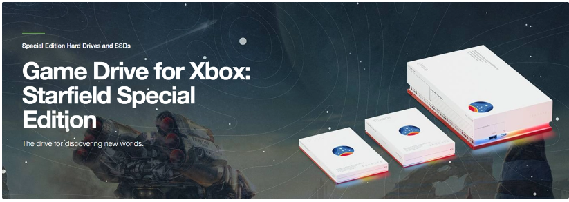 希捷 Xbox《星空》主题 Game Drive 外置硬盘发售，最大 5TB