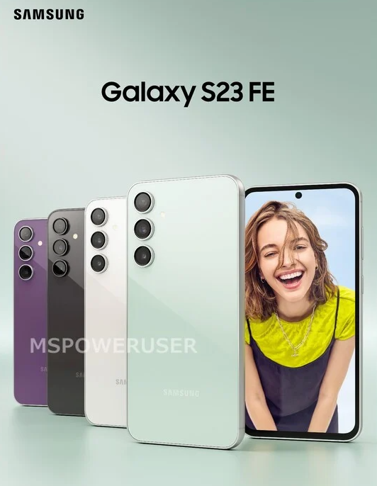三星 Galaxy S23 FE 手机渲染图曝光，显示有 4 种颜色
