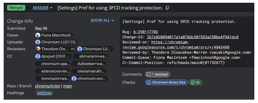 谷歌 Chrome 浏览器正推进“追踪保护”功能