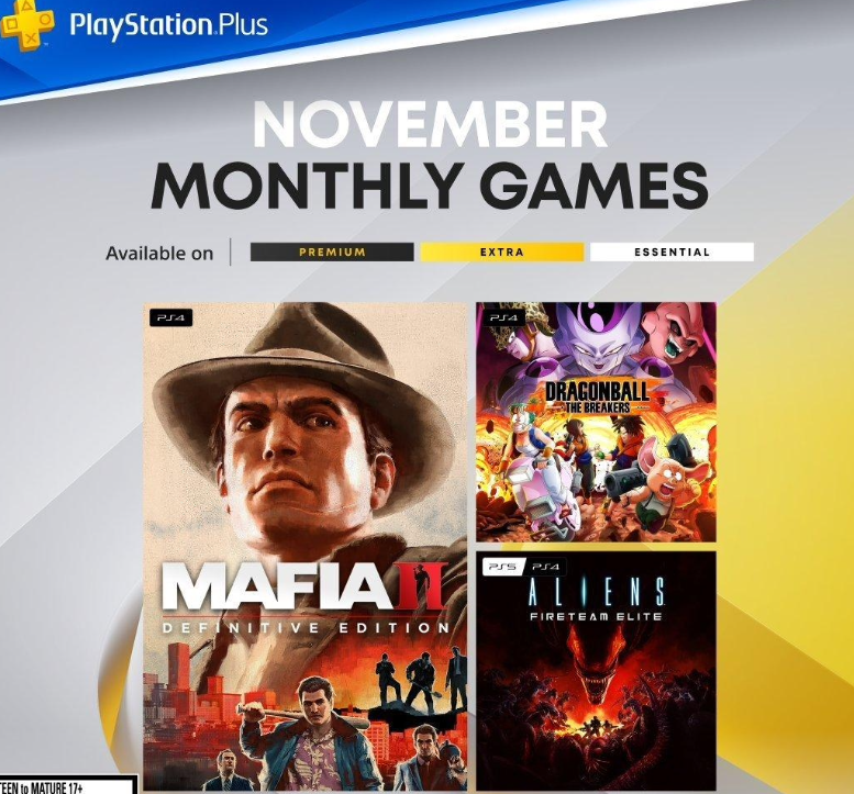 索尼 PS + 欧美服 11 月会员库：新增《四海兄弟 2：最终版》等三款游戏