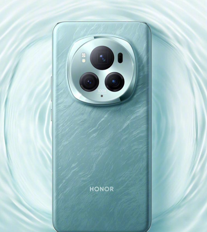 荣耀 Magic6 系列手机外观设计亮相：海湖青配色、“枕形”摄像头