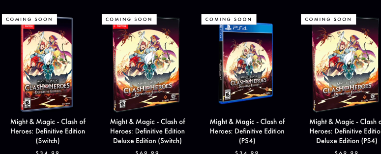 育碧经典游戏《魔法门：英雄交锋 决定版》宣布推出 PS4 / Switch 平台实体版，售 34.99 美元起