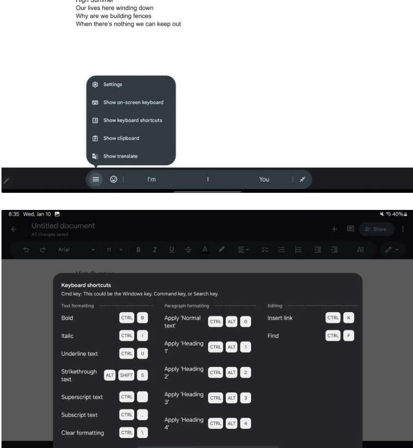 谷歌 Gboard 输入法获推 13.6 版本更新，大屏安卓设备新增“快捷工具栏”功能