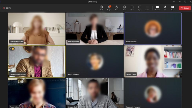 微软本月改善 Teams 会议功能：最多同屏 49 名参会者、一键收纳未开摄像头用户
