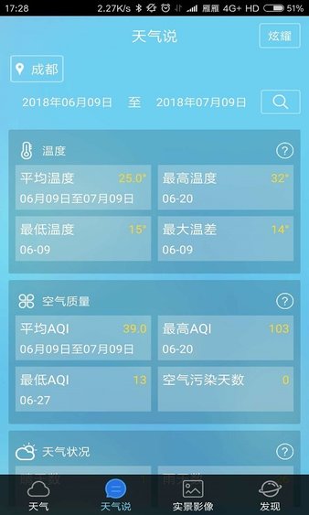和天气截图