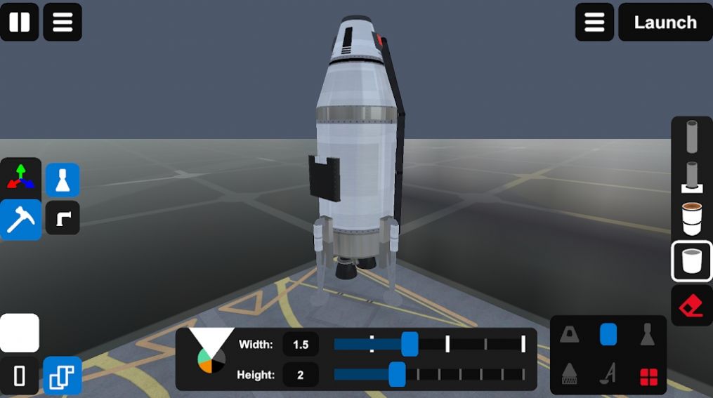 椭圆：火箭模拟器截图